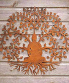 Rusty Red Buddha Tree Wall Art - The Farthing