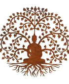 Rusty Red Buddha Tree Wall Art - The Farthing