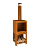 Rusty Steel Outdoor Heater - Square - The Farthing
