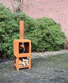 Rusty Steel Outdoor Heater - Square - The Farthing