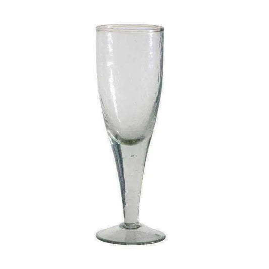 Set of 4 Hammered Texture Flute Glasses - The Farthing