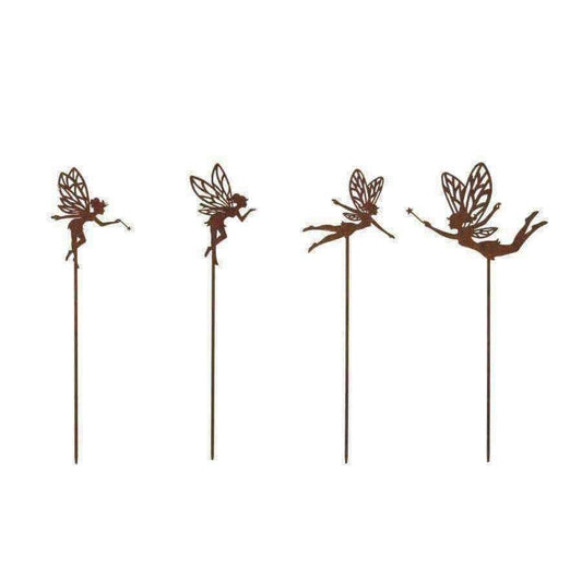 Set of Four Decorative Garden Fairies on Stakes - The Farthing