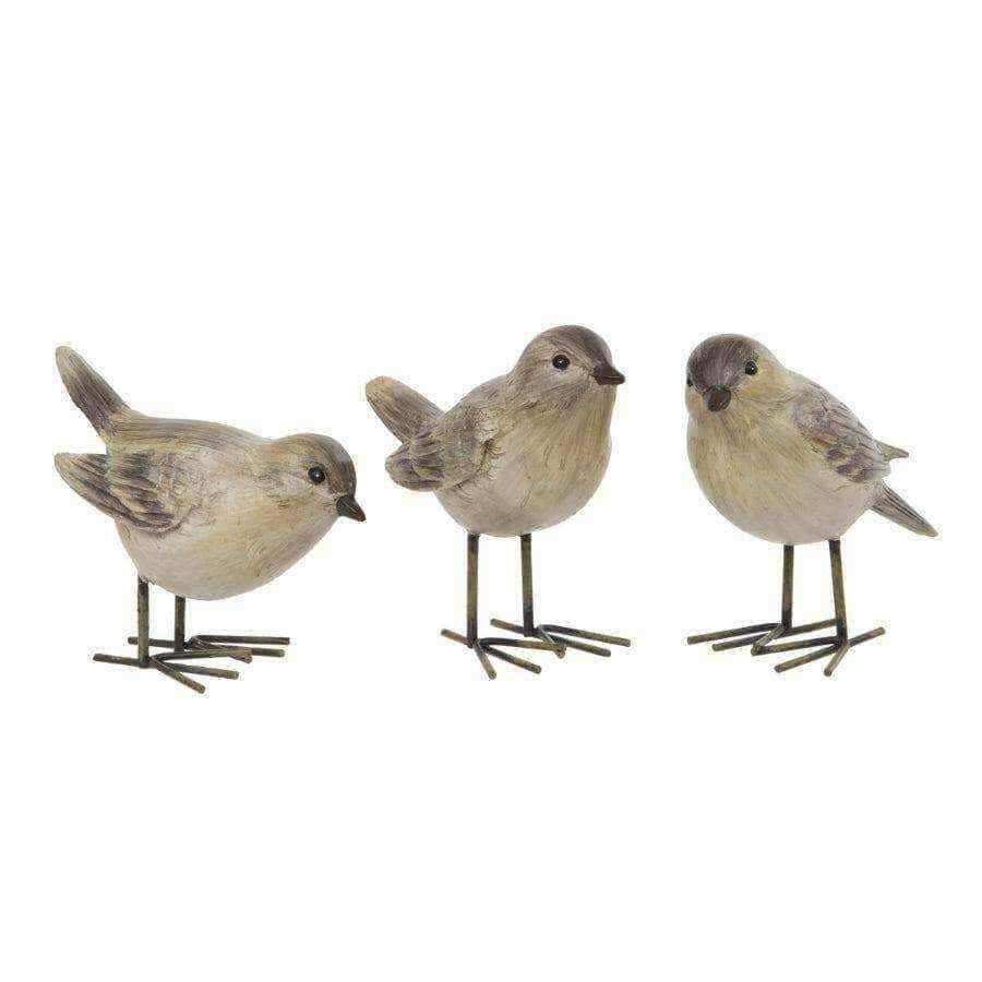 Set of Three Finches Bird Ornaments - The Farthing