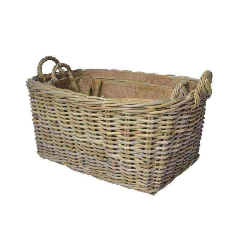 Set of Two Rattan Laundry Baskets - The Farthing