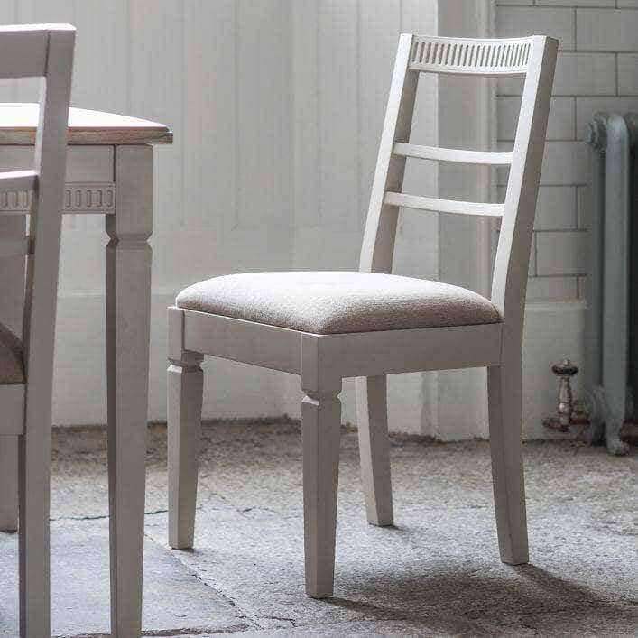 Set of Two Sherborne Manor Grey Dining Chairs - The Farthing