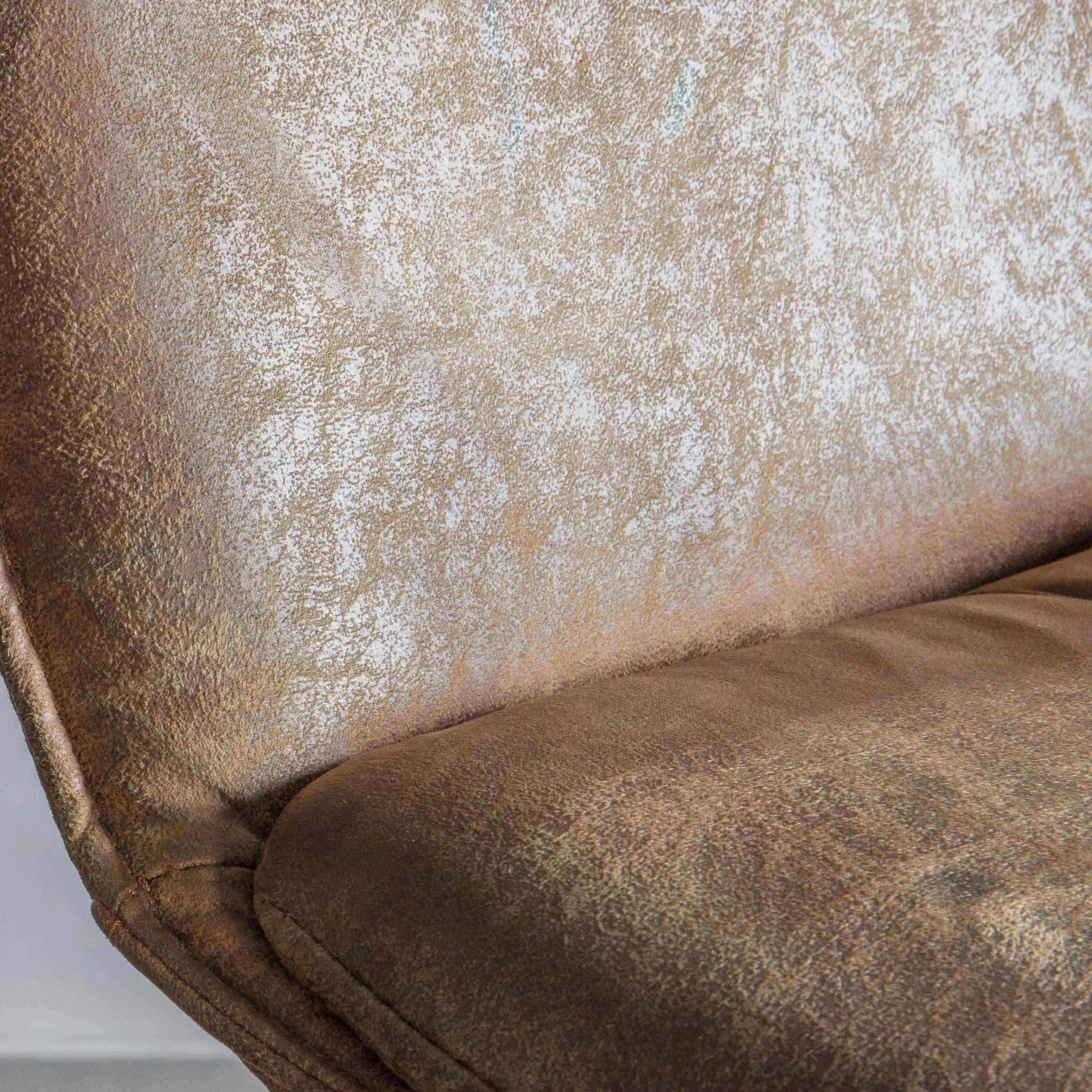 Set of Two Vintage Brown Faux Leather Bar Stools - The Farthing