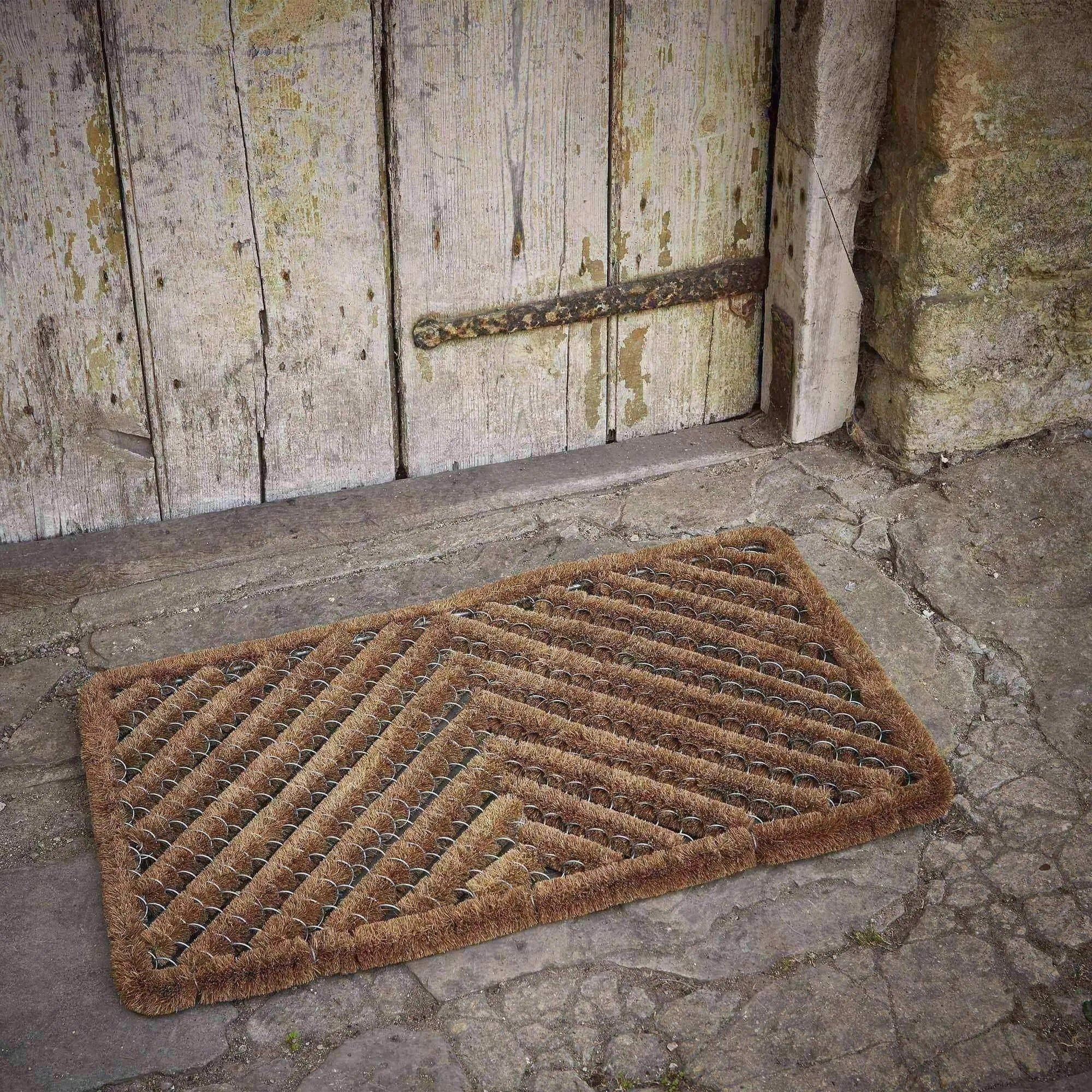 Shoe Scraper Doormat with Coir Bristles - The Farthing