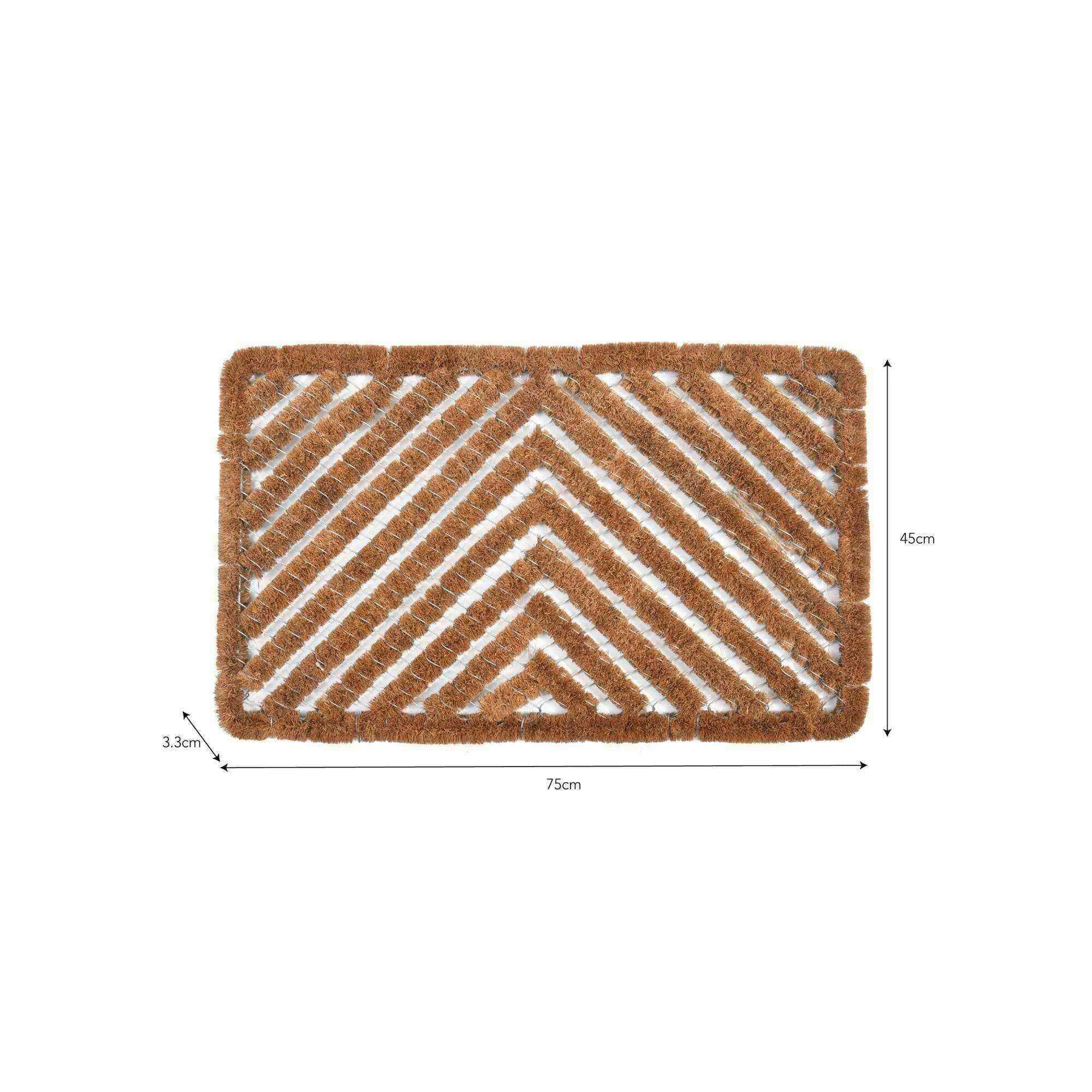 Shoe Scraper Doormat with Coir Bristles - The Farthing