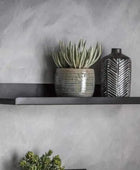Slim Black Metal Shelf - The Farthing