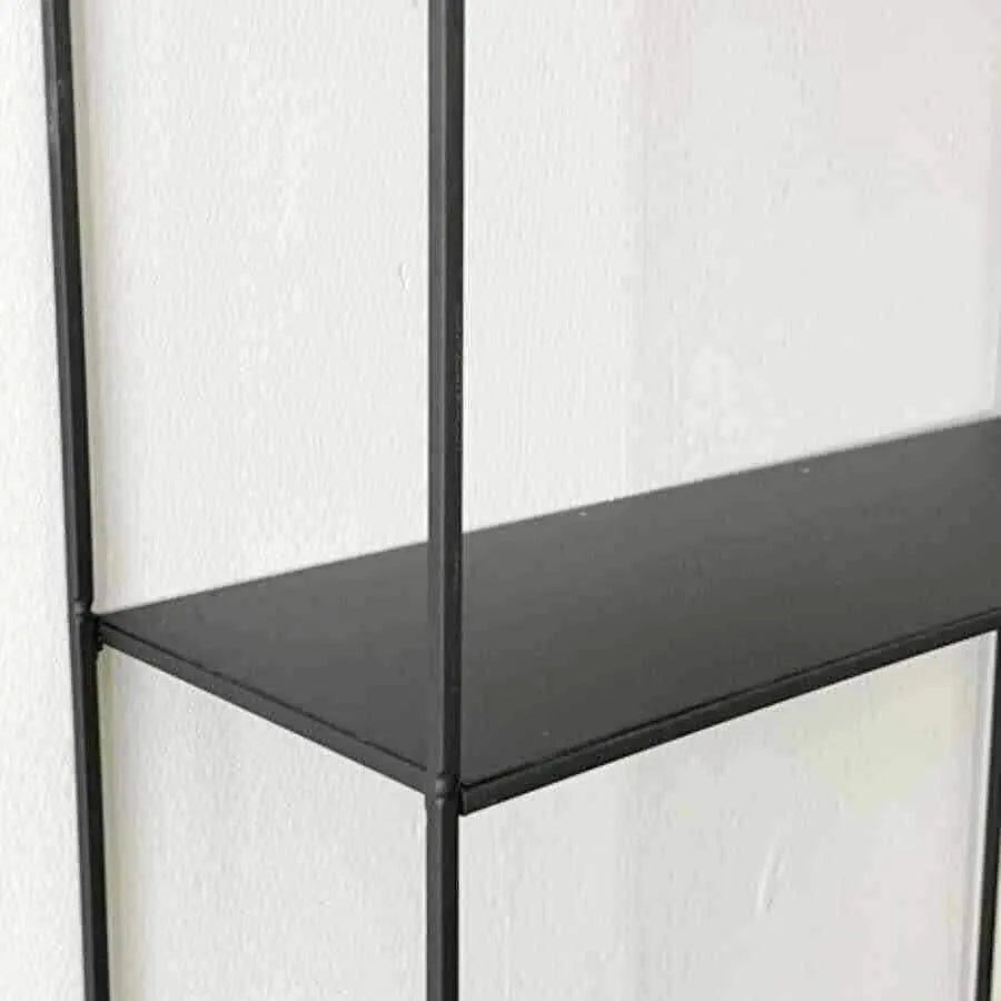 Slim Silhouette Black Metal Wall Shelves - The Farthing