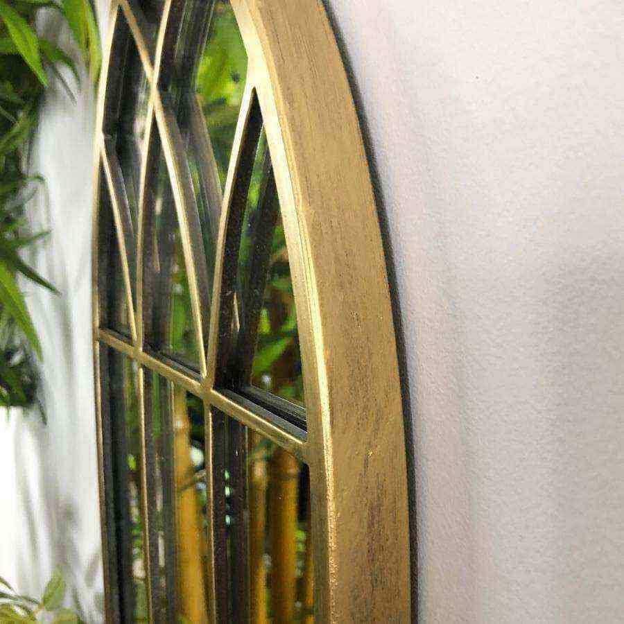 Small Aged Gold Arch Gothic Mirror - The Farthing