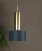 Small Green and Gold Pendant Light - The Farthing