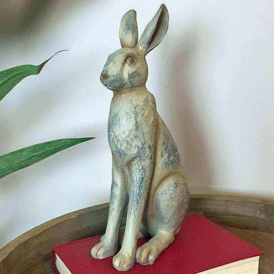 Small Rustic Sitting Hare Ornament - The Farthing
