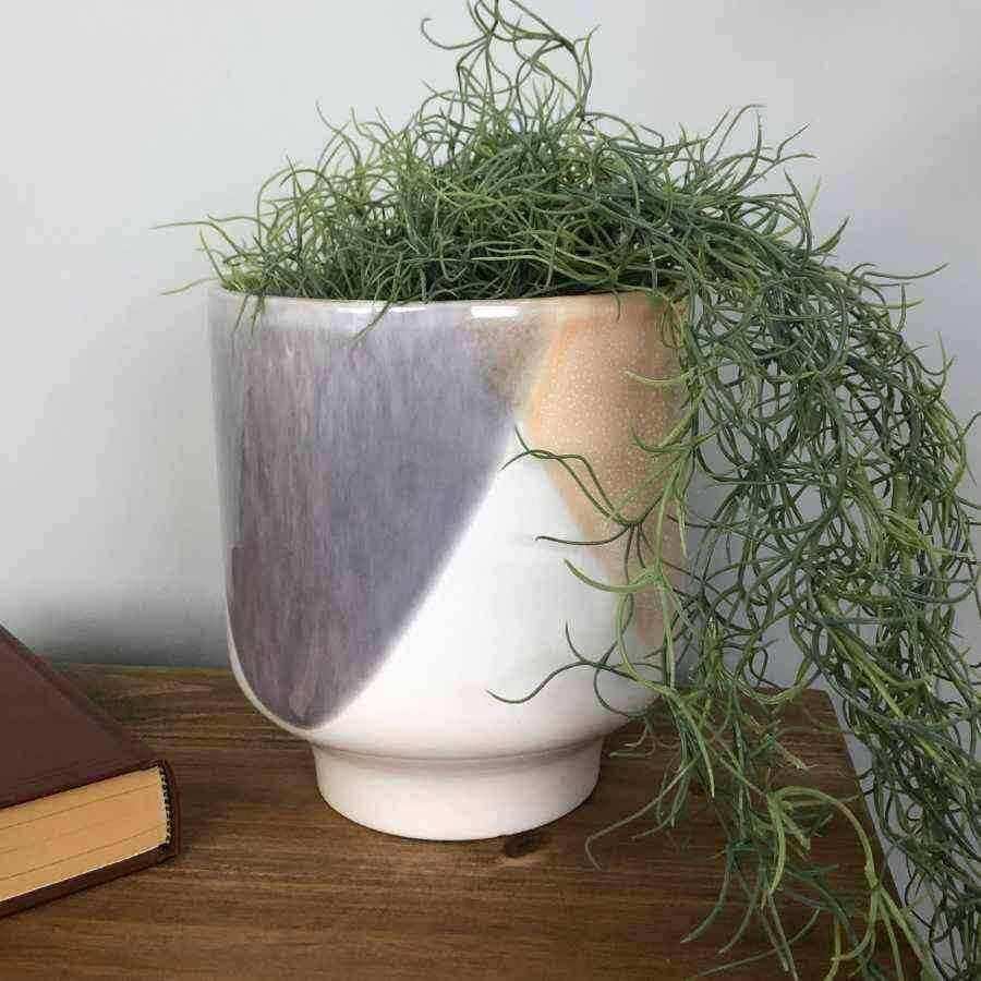 Soft Coloured Ceramic Plant Pot - The Farthing