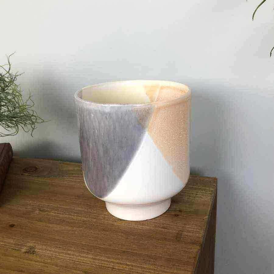 Soft Coloured Ceramic Plant Pot - The Farthing