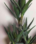 Spiky Tall Faux Aloe Succulent In Grey Pot - The Farthing