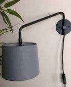 Swinging Arm Wall Light - Grey Shade - The Farthing