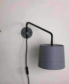 Swinging Arm Wall Light - Grey Shade - The Farthing