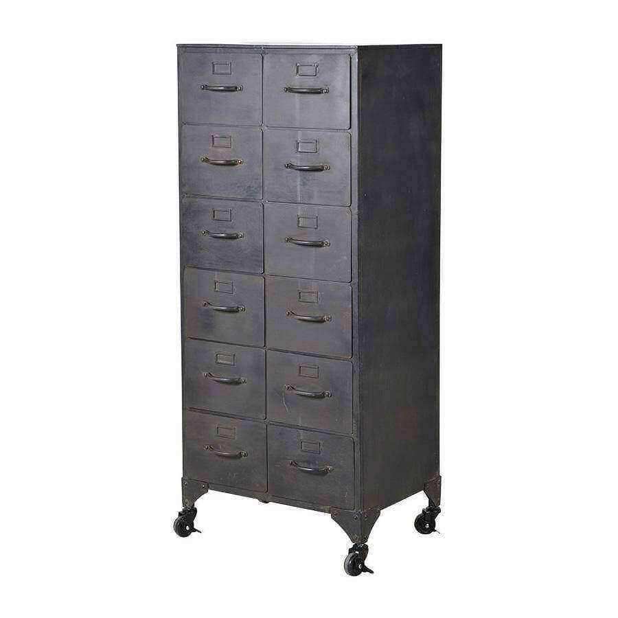 Tall Industrial Iron Cabinet - The Farthing