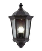 Traditional Black Metal and Glass Porch Light - The Farthing