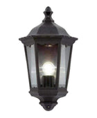 Traditional Black Metal and Glass Porch Light - The Farthing