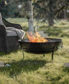 Traditional Bowl Style Round Iron Fire Pit - The Farthing