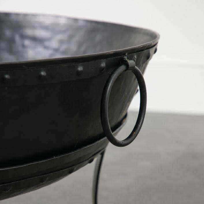 Traditional Bowl Style Round Iron Fire Pit - The Farthing