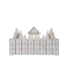 Traditional Wooden Advent Calendar House With LED White - The Farthing