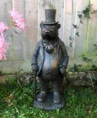 Verdigris Finish Mr Badger Garden Ornament - The Farthing