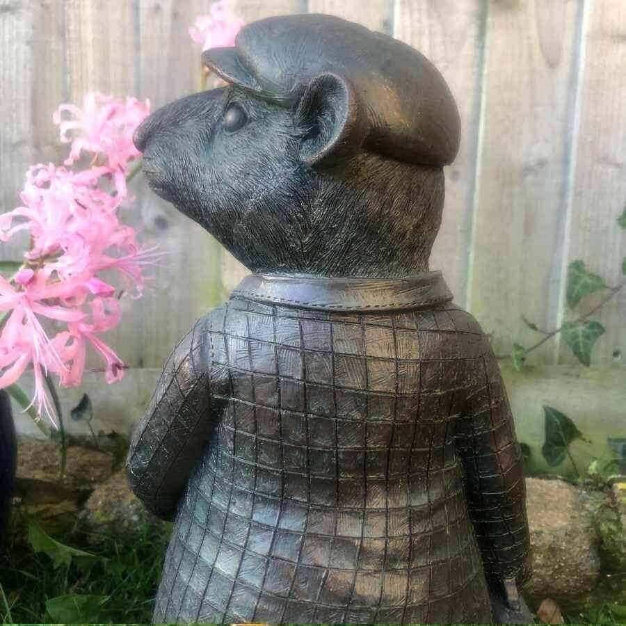 Verdigris Finish Mr Rat Garden Ornament - The Farthing