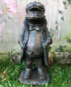 Verdigris Finish Mr Toad Garden Ornament - The Farthing