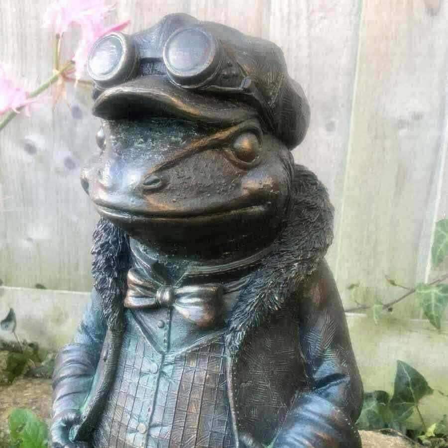 Verdigris Finish Mr Toad Garden Ornament - The Farthing