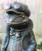 Verdigris Finish Mr Toad Garden Ornament - The Farthing