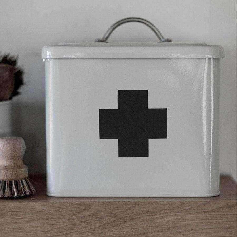Vintage First Aid Storage Box - Chalk - The Farthing