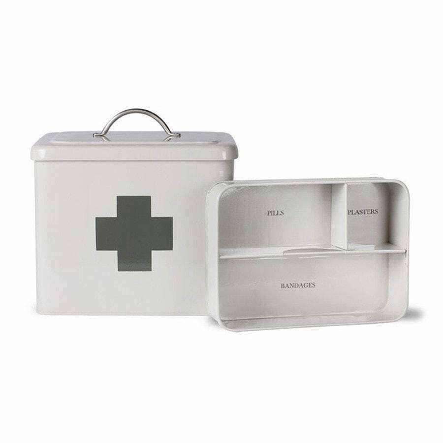 Vintage First Aid Storage Box - Chalk - The Farthing