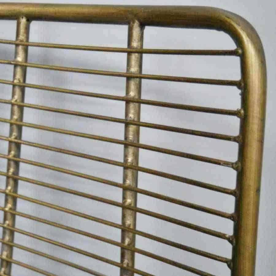 Vintage Gold Industrial Metal Dining Chair - The Farthing