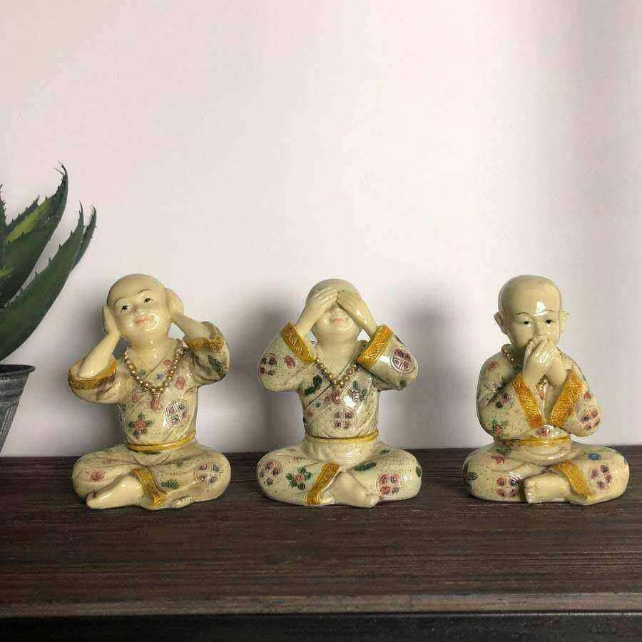 Vintage Inspired "No Evil" Chinese Monks - The Farthing