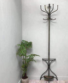 Wall Mounted Iron Standing Coat Stand - The Farthing