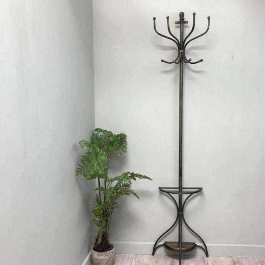 Wall Mounted Iron Standing Coat Stand - The Farthing