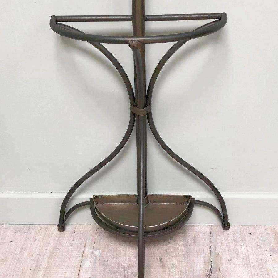 Wall Mounted Iron Standing Coat Stand - The Farthing