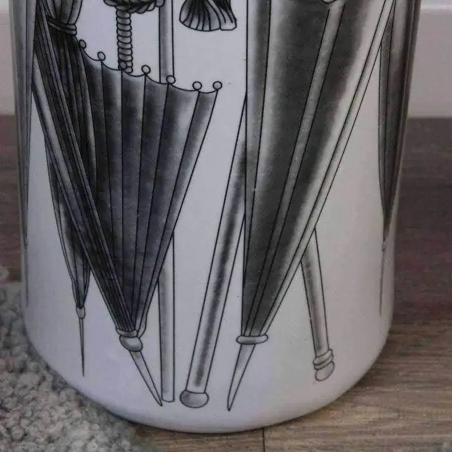 White Ceramic Umbrella Stand - The Farthing