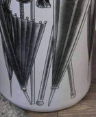 White Ceramic Umbrella Stand - The Farthing