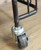 Wide Industrial Metal Shelf Trolley - The Farthing