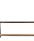 Wood and Metal 2 Tier Console Shelf Table - The Farthing