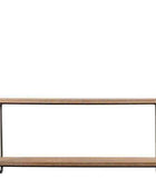 Wood and Metal 2 Tier Console Shelf Table - The Farthing