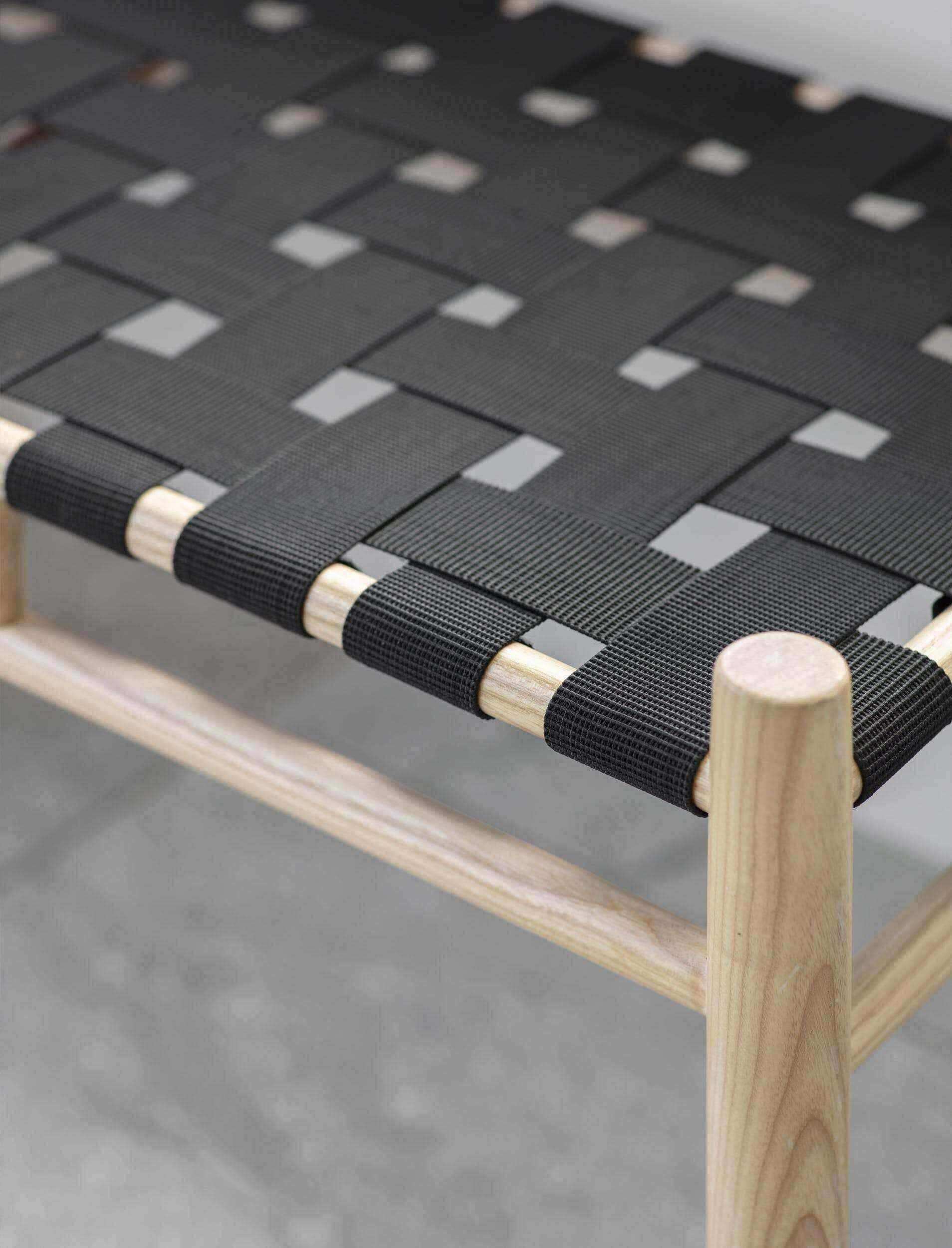 Woven Strap Top Bench - The Farthing